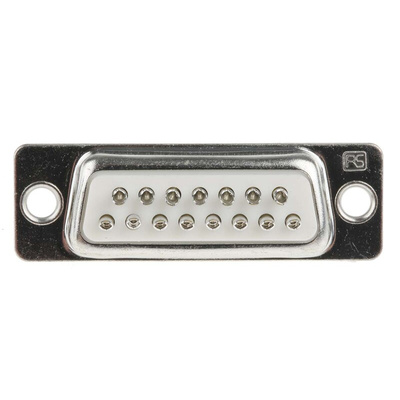 RS PRO 15 Way Panel Mount D-sub Connector Socket, 2.77mm Pitch