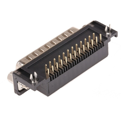 RS PRO 25 Way Right Angle Through Hole D-sub Connector Plug