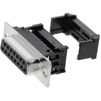 RS PRO 15 Way Cable Mount D-sub Connector Socket, 1.27mm Pitch