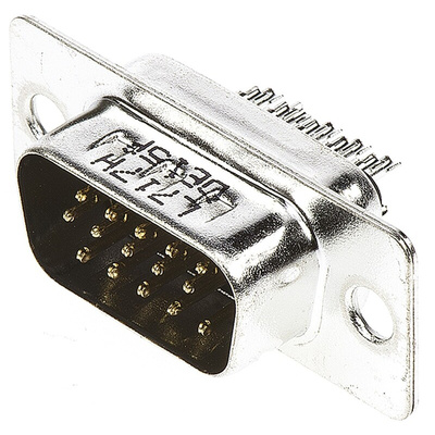 Amphenol ICC HD 15 Way Panel Mount D-sub Connector Plug, 2.29mm Pitch