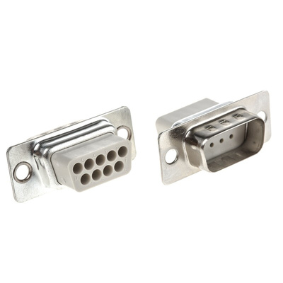 MH Connectors MHD 9 Way Cable Mount D-sub Connector Plug, 2.77mm Pitch