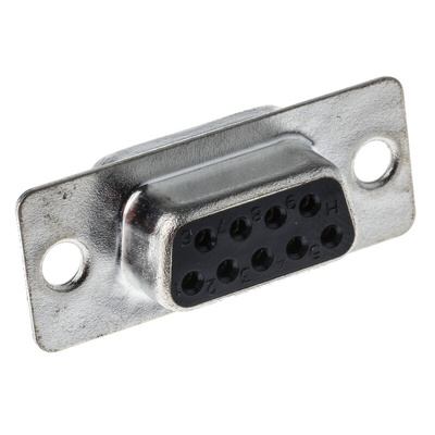 MH Connectors MHDM 9 Way Cable Mount D-sub Connector Socket, 2.77mm Pitch