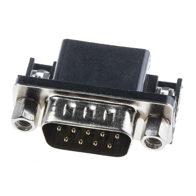 RS PRO 9 Way Right Angle Through Hole D-sub Connector Plug, 2.77mm Pitch, with 4-40 UNC Screwlocks