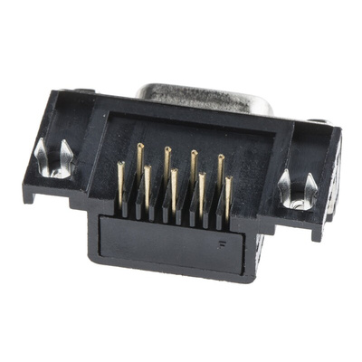 RS PRO 9 Way Right Angle Through Hole D-sub Connector Socket, 2.77mm Pitch, with 4-40 UNC Screwlocks