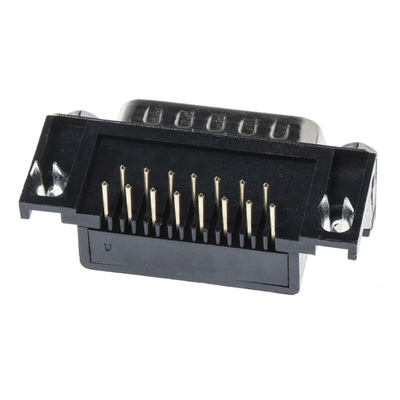 RS PRO 15 Way Right Angle Through Hole D-sub Connector Plug, 2.77mm Pitch, with 4-40 UNC Screwlocks