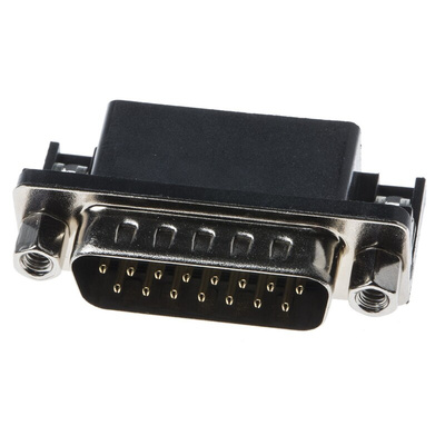 RS PRO 15 Way Right Angle Through Hole D-sub Connector Plug, 2.77mm Pitch, with 4-40 UNC Screwlocks