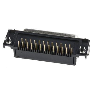 RS PRO 25 Way Right Angle Through Hole D-sub Connector Socket, 2.77mm Pitch, with 4-40 UNC Screwlocks