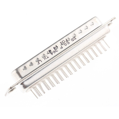 Amphenol ICC D 50 Way Through Hole D-sub Connector Plug, 2.76mm Pitch