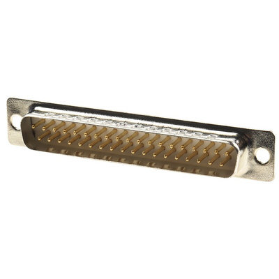 Amphenol ICC 37 Way Panel Mount D-sub Connector Plug, 2.76mm Pitch