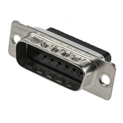 Amphenol ICC 8656 15 Way Cable Mount D-sub Connector Plug, 2.74mm Pitch