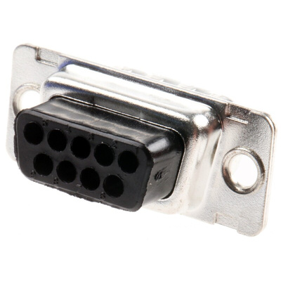 Amphenol ICC 8656 9 Way Cable Mount D-sub Connector Plug, 2.74mm Pitch