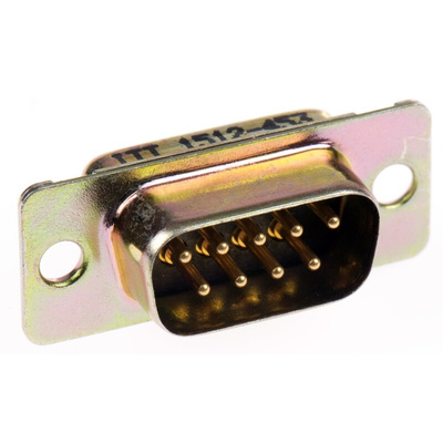 ITT Cannon D*M 9 Way Panel Mount D-sub Connector Plug, 2.84mm Pitch