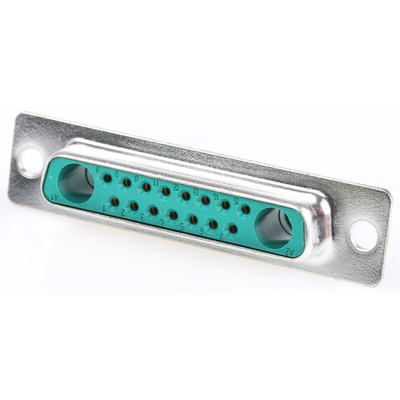 FCT from Molex FM 17 Way Panel Mount D-sub Connector Socket
