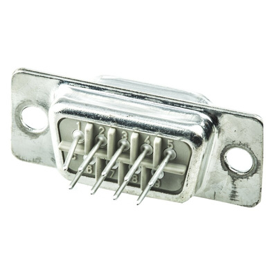 HARTING 9 Way Through Hole D-sub Connector Socket, 2.74mm Pitch