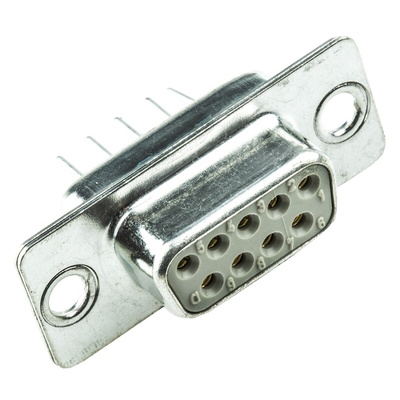 HARTING 9 Way Through Hole D-sub Connector Socket, 2.74mm Pitch
