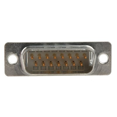 3M 8200 15 Way Right Angle Cable Mount D-sub Connector Plug, 2.76mm Pitch