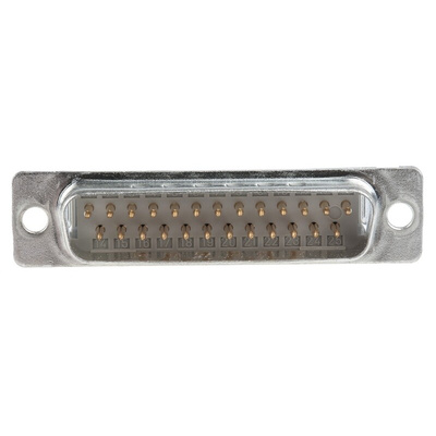 3M 8200 25 Way Right Angle Cable Mount D-sub Connector Plug, 2.76mm Pitch