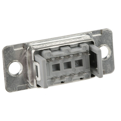 3M 8300 9 Way Right Angle Cable Mount D-sub Connector Socket, 2.74mm Pitch