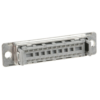 3M 8300 25 Way Right Angle Cable Mount D-sub Connector Socket, 2.74mm Pitch
