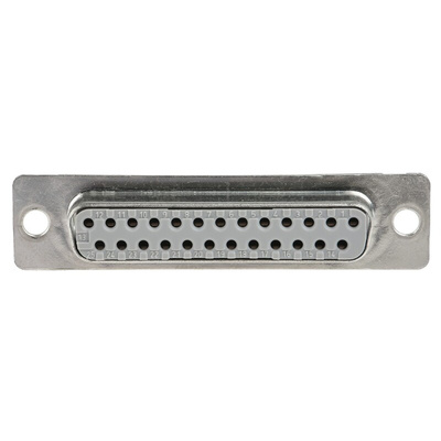 3M 8300 25 Way Right Angle Cable Mount D-sub Connector Socket, 2.74mm Pitch