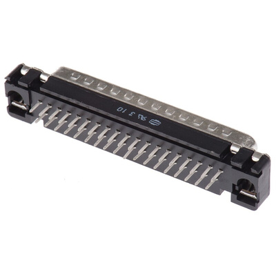 HARTING 37 Way Through Hole D-sub Connector Plug, 2.76mm Pitch, with M3 Threaded Inserts
