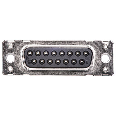 Harting 15 Way Through Hole D-sub Connector Socket, 2.74mm Pitch, with M3 Threaded Inserts