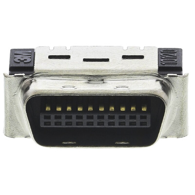 3M 101 20 Way Right Angle Cable Mount D-sub Connector Plug, 1.27mm Pitch