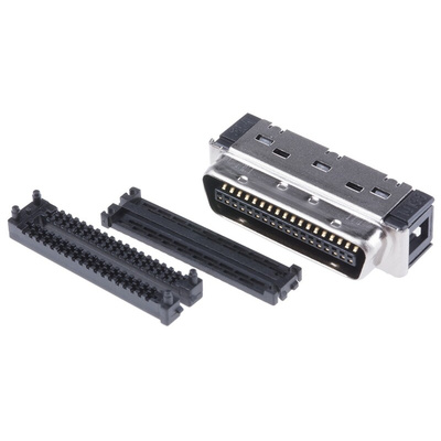 3M 101 36 Way Cable Mount D-sub Connector Plug, 1.27mm Pitch