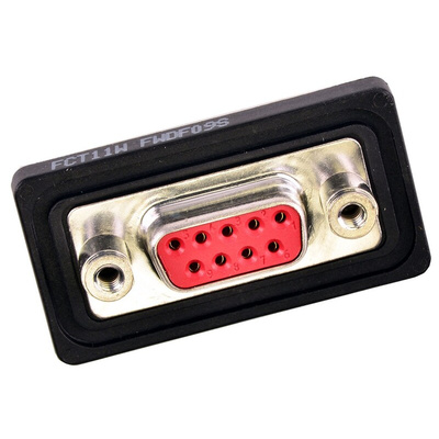 FCT from Molex FWD 9 Way Panel Mount D-sub Connector Socket, 2.84mm Pitch