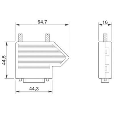 Phoenix Contact SUBCON 15/F-SH 15 Way Right Angle Cable Mount D-sub Connector Socket, 2.77mm Pitch
