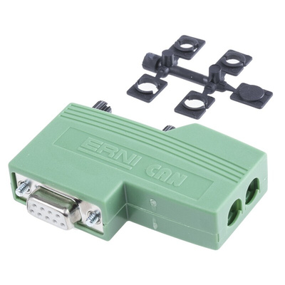 ERNI ERbic Profibus 9 Way Right Angle Cable Mount D-sub Connector Socket