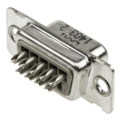 Provertha TMC 9 Way Panel Mount D-sub Connector Socket, 2.77mm Pitch