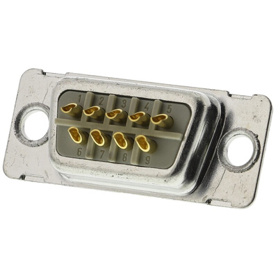 Provertha TMC 9 Way Panel Mount D-sub Connector Socket, 2.77mm Pitch
