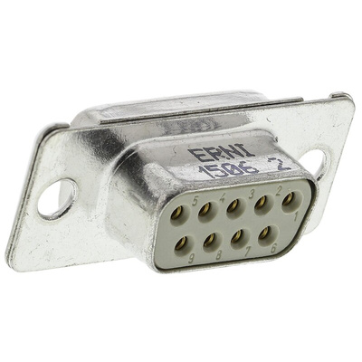 Provertha TMC 9 Way Panel Mount D-sub Connector Socket, 2.77mm Pitch