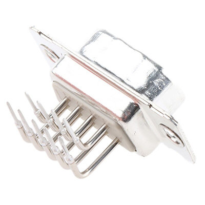 Provertha TMC 9 Way Right Angle Through Hole D-sub Connector Plug, 2.54mm Pitch