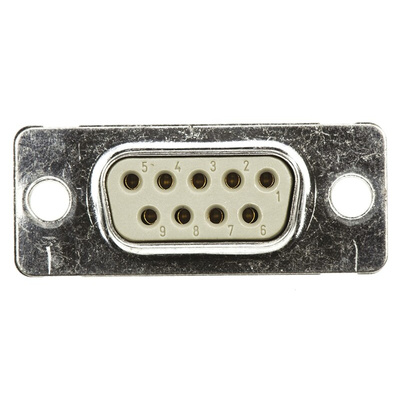 Provertha 9 Way Through Hole D-sub Connector Socket, 2.75mm Pitch