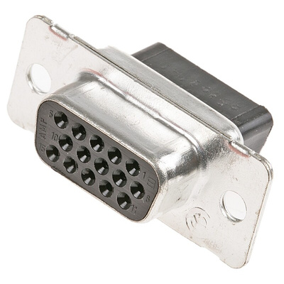 TE Connectivity Amplimite HDP-22 15 Way Cable Mount D-sub Connector Socket
