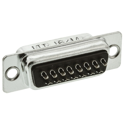 ITT Cannon ZD* 15 Way Panel Mount D-sub Connector Plug, 2.77mm Pitch