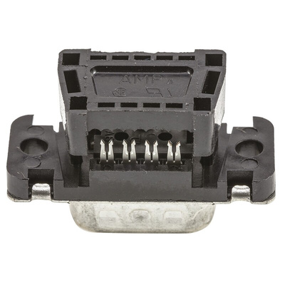 TE Connectivity Amplimite HDF-20 9 Way Right Angle Cable Mount D-sub Connector Plug, 2.76mm Pitch
