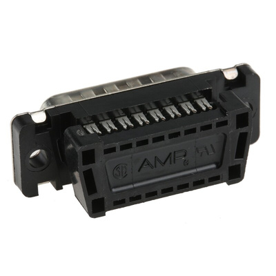 TE Connectivity Amplimite HDF-20 15 Way Right Angle Cable Mount D-sub Connector Plug, 2.76mm Pitch