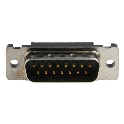 TE Connectivity Amplimite HDF-20 15 Way Right Angle Cable Mount D-sub Connector Plug, 2.76mm Pitch