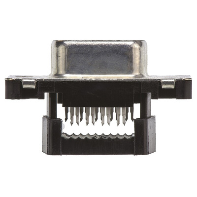 TE Connectivity Amplimite HDF-20 9 Way Right Angle Cable Mount D-sub Connector Socket, 2.77mm Pitch