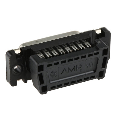 TE Connectivity Amplimite HDF-20 15 Way Right Angle Cable Mount D-sub Connector Socket, 2.76mm Pitch