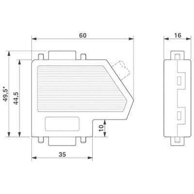 Phoenix Contact SUBCON-PLUS-PROFIB 9 Way Right Angle Cable Mount D-sub Connector Plug