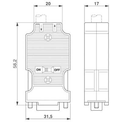 Phoenix Contact SUBCON-PLUS-PROFIB/AX 9 Way Cable Mount D-sub Connector Plug