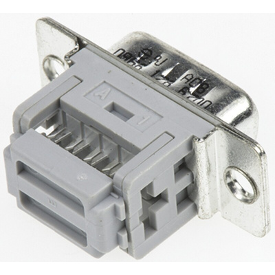 HARTING 9 Way Right Angle Cable Mount D-sub Connector Plug, 2.77mm Pitch