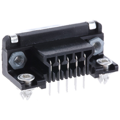 TE Connectivity Amplimite HD-20 9 Way Right Angle Through Hole D-sub Connector Plug, 2.74mm Pitch, with 4-40 UNC