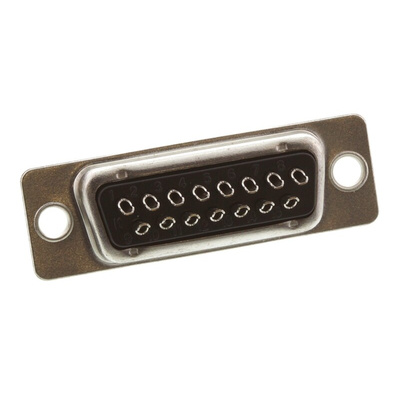 TE Connectivity Amplimite HD-20 15 Way Panel Mount D-sub Connector Socket, 2.77mm Pitch