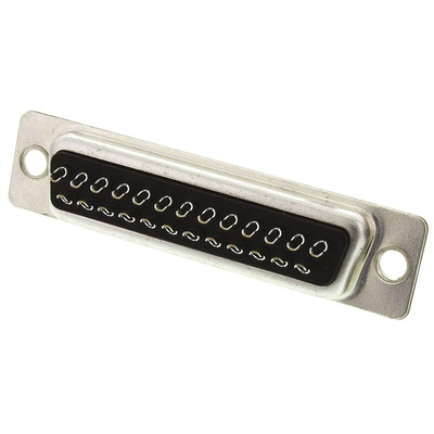 TE Connectivity Amplimite HD-20 25 Way Panel Mount D-sub Connector Socket, 2.77mm Pitch