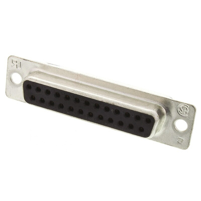 TE Connectivity Amplimite HD-20 25 Way Panel Mount D-sub Connector Socket, 2.77mm Pitch
